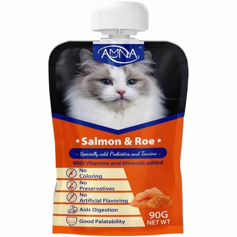 Amna – Súp thưởng nắp vặn Cá Hồi & Trứng Cá 90g