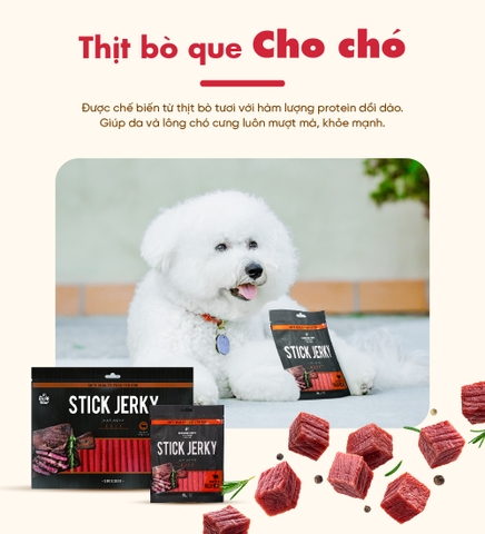 Thịt bò que cho chó Bow Wow 90g