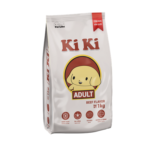 Thức Ăn Hạt KiKi Cho Chó Trưởng Thành (Vị Bò) 1kg