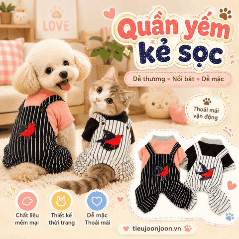 Quần yếm kẻ sọc