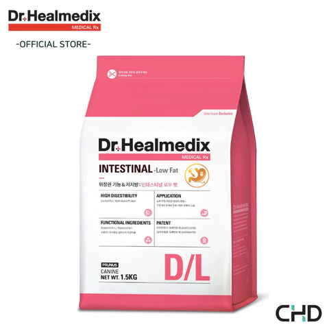 Thức ăn hạt ít béo Hỗ Trợ Tiêu Hóa cho chó DR. HEALMEDIX INTESTINAL LOW FAT(D/L) 1,5kg