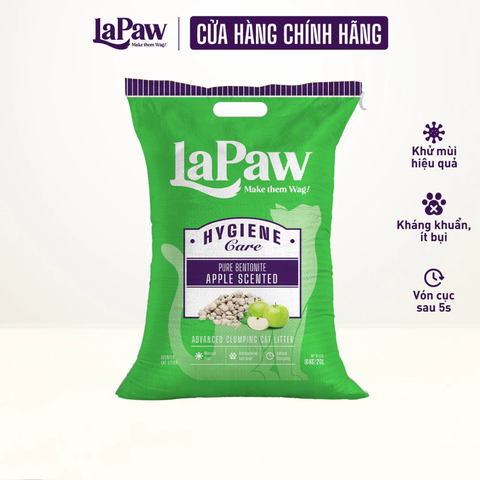 Cát đất sét tự nhiên vệ sinh cho mèo LaPaw hương Táo 8L/4kg