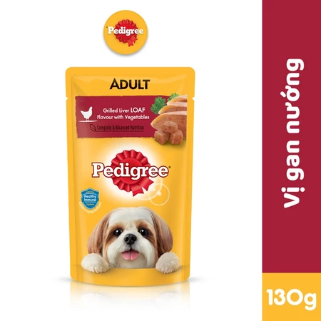 Pate cho chó lớn dạng sốt Pedigree - Vị Gan Nướng 130g