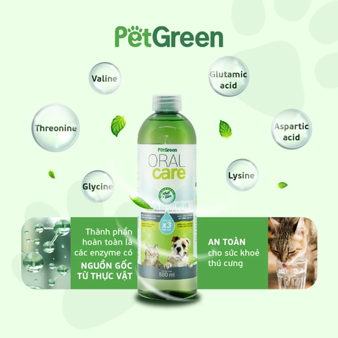 Khử Mùi Răng Miệng Thú Cưng PetGreen Oral Care 500ml