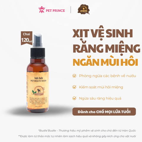Xịt vệ sinh răng miệng cho chó Budle'Budle 120ml