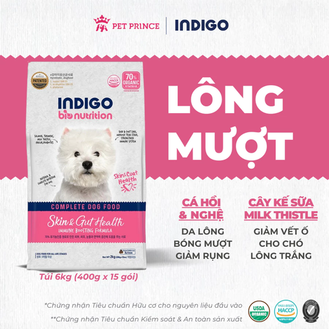 Thức ăn dinh dưỡng cho Chó INDIGO Tăng Cường Da Lông và Tiêu Hóa 2kg