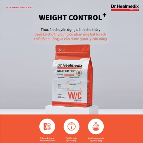 Thức ăn hạt Hỗ Trợ Giảm Cân cho chó có kết hợp Chống Dị Ứng DR. HEALMEDIX WEIGHT CONTROL PLUS (W/C) 1,5kg