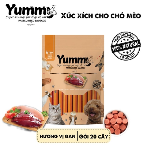 Xúc Xích Yummy vị Gan cho Chó/Mèo (20 cây)