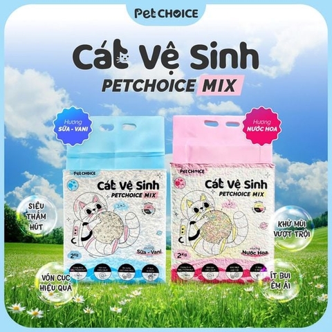 Cát vệ sinh mèo Đất Sét Mix Đậu Nành PetChoice 6L/2kg