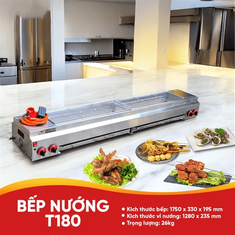 Bếp nướng thịt xiên không khói T180