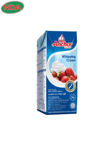 KEM SỮA TƯƠI ĐÁNH TIỆT TRÙNG ANCHOR 250ML