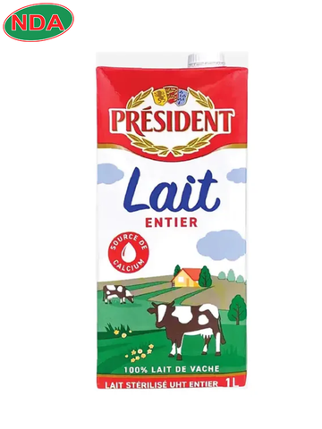 Sữa tiệt trùng nguyên kem LAIT 1L President