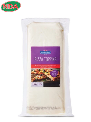 Phô mai Mozzarella khối 2,3-2,5kg Emborg