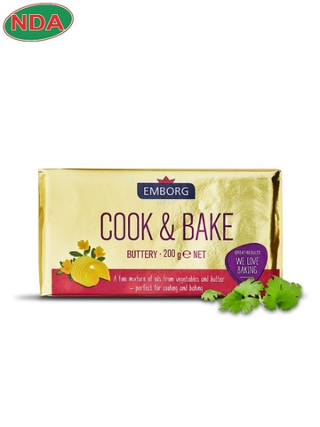 Bơ lạt Cook and Bake Emborg 200gr/cục