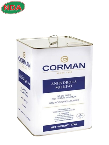 Bơ lỏng 17kg/thùng thiếc Milkfat CORMAN Bỉ