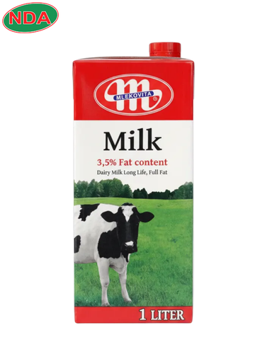 Sữa tươi béo nguyên kem Balan đỏ 1L 3.5% Mleko
