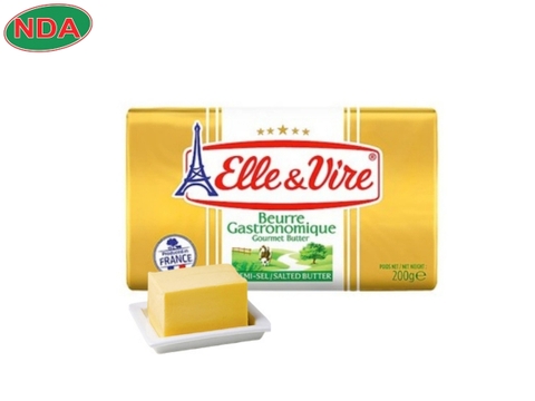 Bơ phe mặn 80% béo 200g/cục Ellevire Pháp vàng