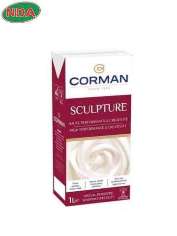 Kem sữa whipping corman pháp 31% FAT 1L/hộp