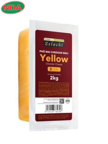 Phô mai chedda khối 2kg Zelachi