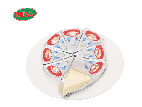 Phô mai tam giác hiệu President hộp 8miếng 120gr