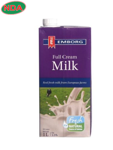 Sữa tươi béo nguyên kem Emborg Đan Mạch 1L/hộp