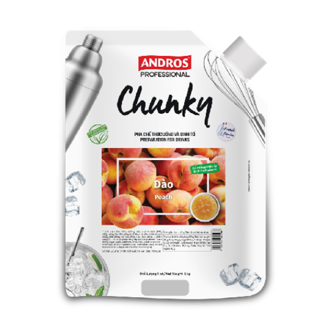 Mứt đào Chunky 1kg/túi Andros