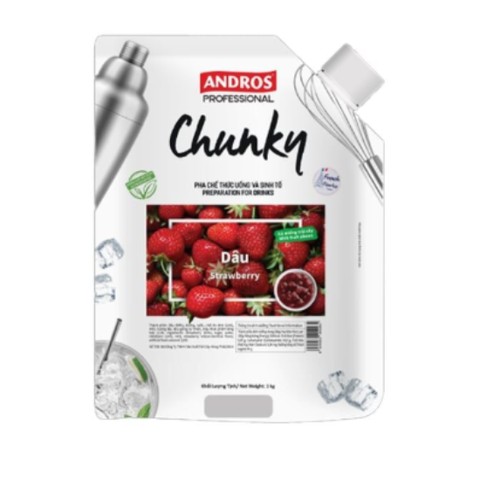 Mứt dâu Chunky Andros 1kg/túi