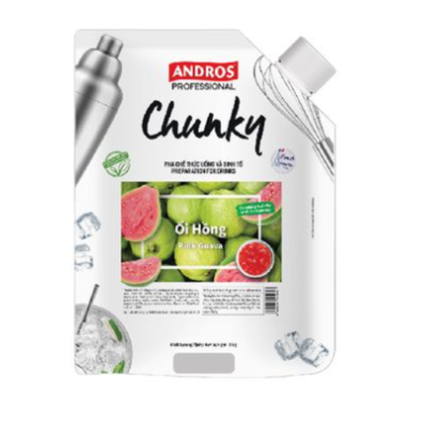 Mứt ổi hồng Chunky Andros 1kg/túi