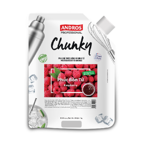 Mứt Phúc bồn tử Chunky Andros 1kg/túi
