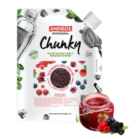 Mứt trái mọng Hoa Artiso đỏ Berries Hinicus Chunky 1kg/túi