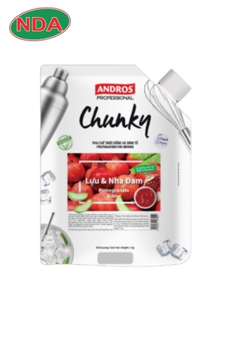 Mứt Lựu nha đam Chunky Andros 1kg/túi