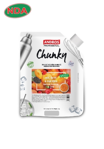 Mứt mơ sơ ri & hạt chia (Apricot Acerola & Chia CHUNKY ANDROS) 1Kg/Túi