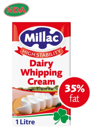 MILAC dairy whipping cream độ béo 35% , 1lốc 12 hộp 1l
