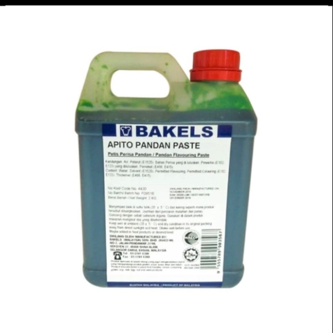 Hương lá dứa màu mùi Pandan paste 2kg/can Bakel