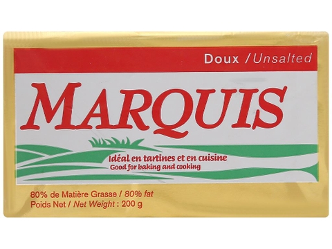 Bơ lạt Marquis 80% béo 200g/cục Elle & vire