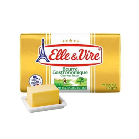 Bơ phe mặn 80% béo 200g/cục Ellevire Pháp vàng