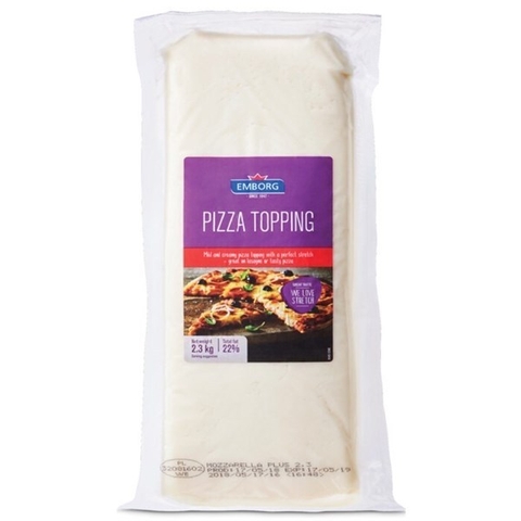 Phô mai Mozzarella khối 2,3-2,5kg Emborg