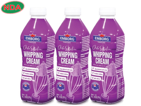 EMBORG Whipping Cream 35,1% béo 1l/chai , thùng 12 chai