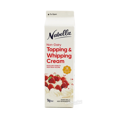 Kem sữa whipping Topping Nabella 1L