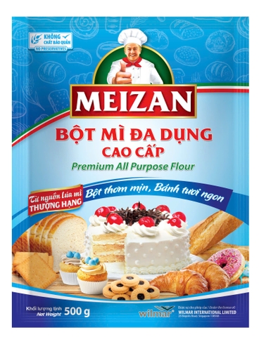 MEIZAN bột mì đa dụng cao cấp (không có sẵn men nở)500gr
