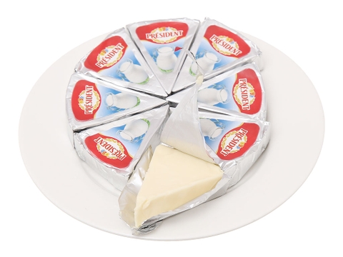 Phô mai tam giác hiệu President hộp 8miếng 120gr