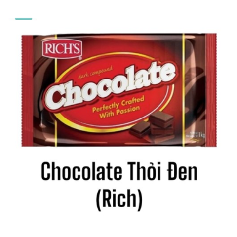 Socola thỏi đen 1kg/kg, 10kg/thùng Rich
