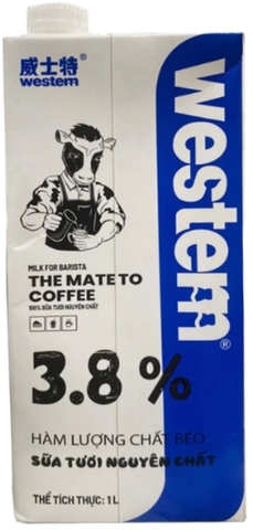 Sữa tươi nguyên chất WESTERN (Fat 3.8%)