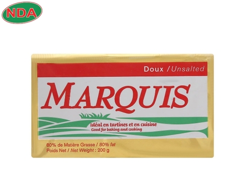 Bơ lạt Marquis 80% béo 200g/cục Elle & vire