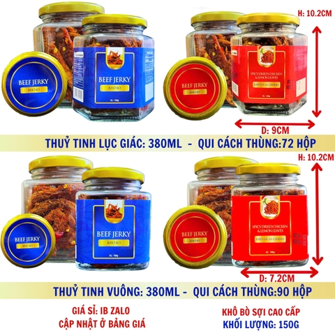 Khô bò XÉ - hộp nắp vặn 180g