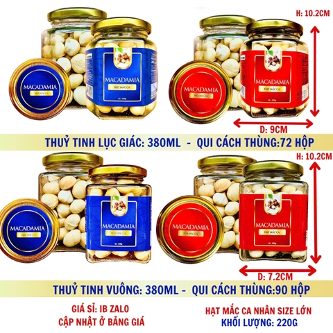 Mắc ca nhân - Size Lớn - hộp nắp vặn 300g