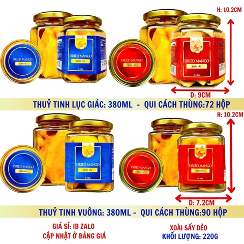 Xoài sấy dẻo - hộp nắp vặn 220g