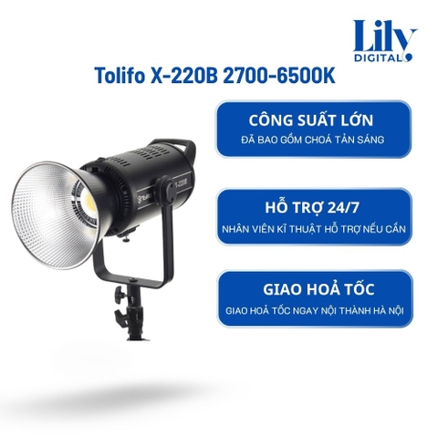 Cho Thuê Đèn LED Tolifo X-220B Pro 2700K–6500K Tại Hà Nội