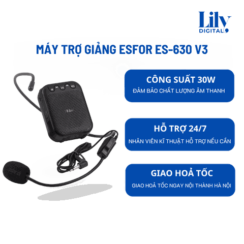 Cho Thuê Máy Trợ Giảng ESFOR ES-630 V3 Tại Hà Nội | Âm Thanh Rõ, Pin Bền