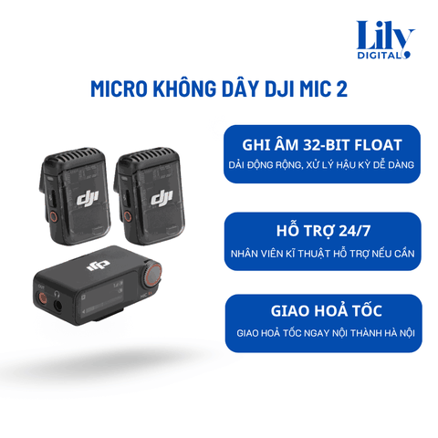 Cho Thuê Micro Không Dây DJI Mic 2 Tại Hà Nội | Thu Âm Rõ – Thuê Nhanh – Giá Tốt
